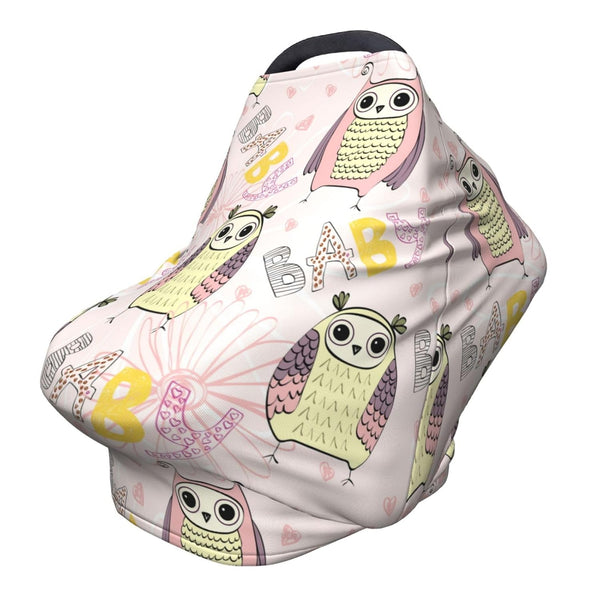 Schgap Cute Owl Car Seat Cover Canopy for Baby Nursing Cover Breastfeeding Baby