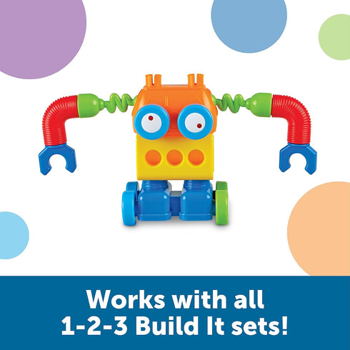 1-2-3 Learning Resources Build It! Robot Factory - Building Toys, Early Engineering and Science, STEM Activities, Fine
