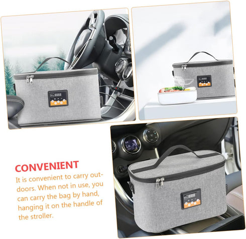 LIFKOME Dc12v Car Bottle Warmer Tote Bag for Travel Rechargeable Portable Bottle Warmer for Baby Milk