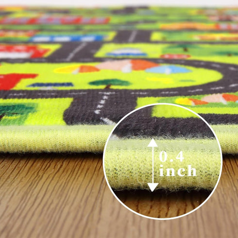 NANAN 4x4 Kids Rug Play Mat for Babies and Toddlers Car Rugs Kids Room Rug Play Mat for Children Toddlers Circle Rugs