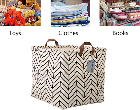 KIUATSJR Square Storage Basket Fabric Organizer Bin for Toys,Books,Clothes,Gifts,Pets-Perfect