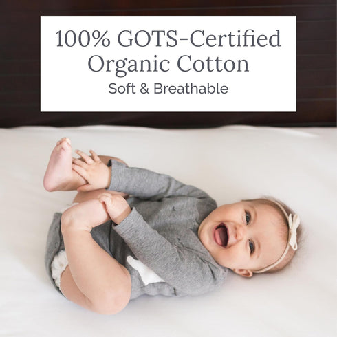100% 28' 52', Natemia Organic Cotton Crib Sheets for Boys and Girls - Made in Turkey, Silky Soft and Hypoallergenic