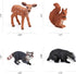16PCS Forest Animals Baby Figures, Woodland Creatures Figurines, Miniature Toys Cake Toppers for Kids Birthday Gift