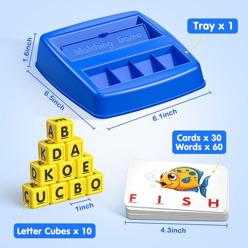 3-5 3 4 5 6 7 HahaGift Educational Toys for Year Old Boy Girl Gifts, Matching Letter Learning Games Activities, Ideal