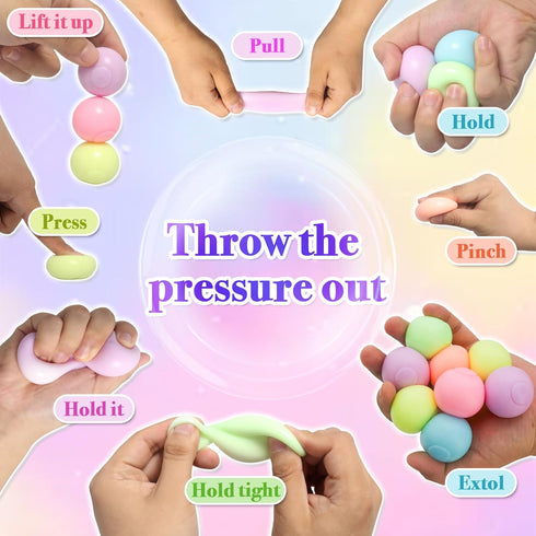 Yidayes 3pcs 2.4in (3pcs-B) Lumi Balls,Dream Balls,Glow in The Dark Sticky Ball that Stick to The Ceiling,Elevated