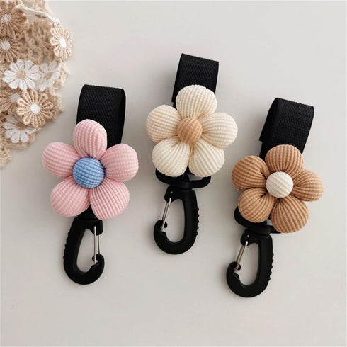 PLCPDM Flower Hook Hanger Organiser for Diaper Bag Mom Purse Lovely Pram Pushchair Accessory
