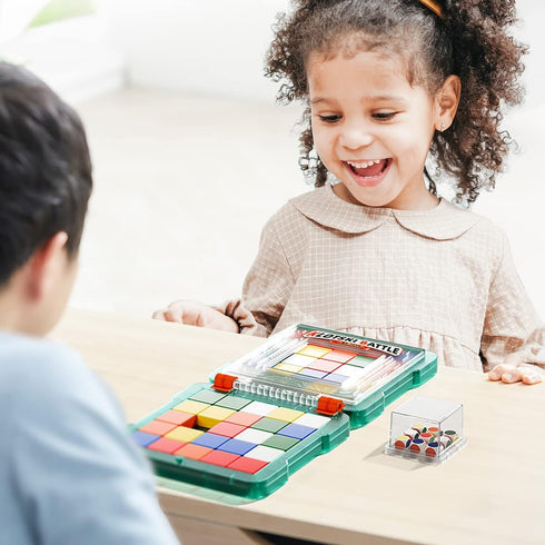 Race Game - Fast-Paced Brain Teaser Travel Board Game for Kids and Adults, Shape Matching Puzzle for Two Players