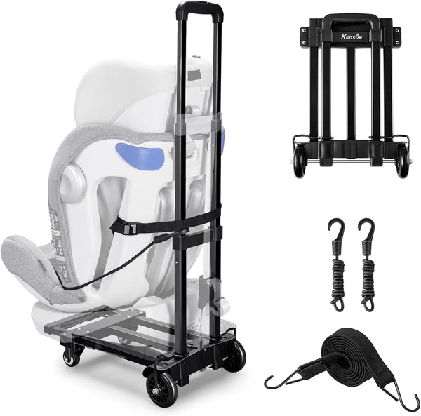 KEDSUM Car Seat Travel Cart, Compact and Lightweight Dolly Cart for Airport,