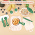 11Pcs Sets,Cooking Set 1-3,Green TYRY.HU BPA Free Kids Play Kitchen Accessories Toy, Silicone Pretend Play Food Toys