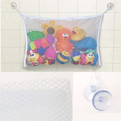 Winwinfly Bath Organizer Bathtub Mesh Net Baby Play Storage Bin Suction Cups Bag