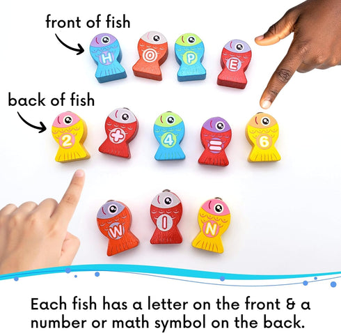 2 3+, 1) Magnetic Alphabet Fishing Toy - Letters, Numbers, & Fishing Poles - Alphabet & Math Learning Toys - Magnetic