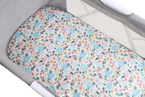 Tcmyyund Set 2 Pack Bassinet Sheet Satin Ultra Soft Silk Fit for Rectangle, Hourglass, Oval Bassinet Mattress Protect