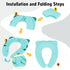 Maliton Travel Potty Seat for Toddler, Portable with Storage Bag, Aqua Green