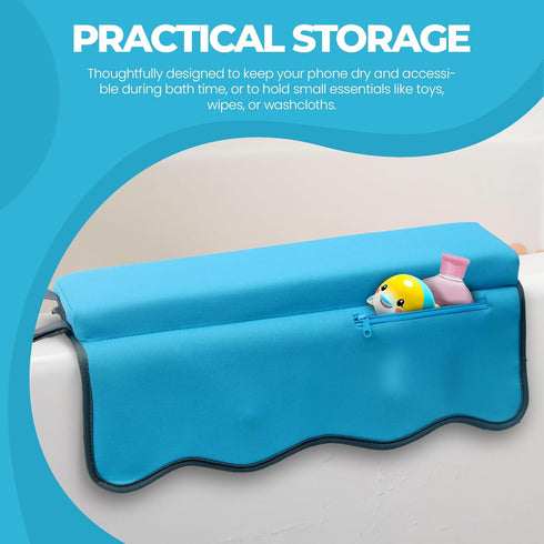 Generic Elbow Set Whale Baby Bath Kneeler and Rest Extra Thick Padded Cushion Waterproof Non-Slip Mat with Storage