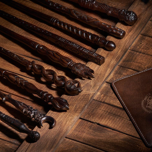 Handicraftviet Hand Carved Wooden Magic Wand, Collectible Cosplay Magical Gift for Halloween, 15 inch