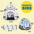 JOYIN White Rocket Ship Pop Up Play Tent - Kids Indoor Outdoor Spaceship Tent Set with Tunnel and Playhouse