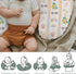 Summer Boho Beach Baby Nursing Pillow Covers for Girl Retro Lemon Palm Tree Sunglass Seashells Nursery Pillowcase