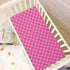 Emelivor Pink Checkered Toddler Crib Sheets for Boys Girls Fitted Crib Sheet Breathable Crib Mattress Sheet for Newborn