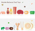 Set 24 36 Pillowhale Wooden Pretend Play Food for Kids Kitchen, Pcs Play Kitchen Accessories with Fruits, Vegetables