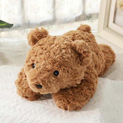 20.5" 2Lbs, (20.5"x7.9"x5.9") Weighted Teddy Bear Stuffed Anima Sturdy and Fluffy Brown Bear Plush Toy for Kids Cuddle