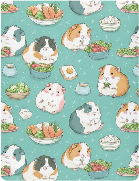 Pigsaly 27x39 Inch Crib Sheets Kawaii Guinea Pigs Baby Sheet for Standard Crib Mattress Boys Girls Toddler Bed Sheets