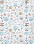 Summer 60x80inch Ocean Boho Baby Blankets for Boy Girl Seashells Conch Starfish Corals Anchors Soft Flannel Nursery Bed