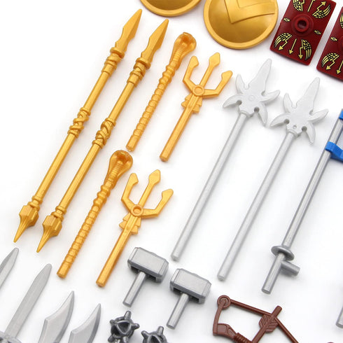 Feleph Medieval Weapons Pack for Knight Figures, Ancient Kingdom Military Soldier Castle Equipment Kit