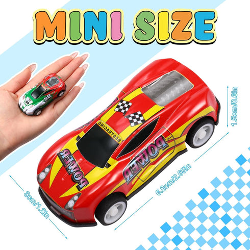 60 Pack Pull Back Toy Cars, Mini Die Cast Race Cars Bulk, Classroom Goodie Bag Stuffers, Birthday Party Favors