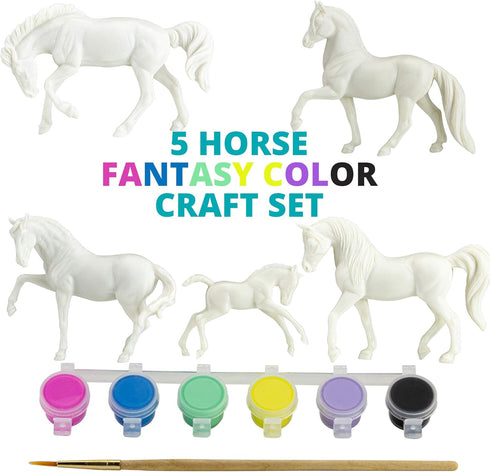 Breyer Horses Stablemates Fantasy Horse Paint Set, 5 Piece Set, 1:32 Scale, Model #4235 (Yellow)