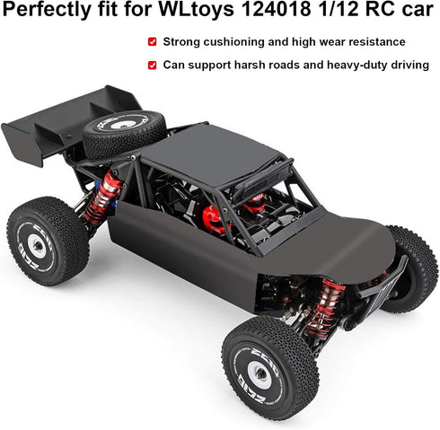 VGEBY 2PCS High Wear Resistance RC Rear Tires, High Grip Rubber for WL Toys 1/12 Remote Control Car