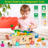 Toddlers Montessori Educational Wooden Shape Sorting Toys with Vegetables & Farm Animals for Ages 1-3