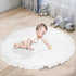 ABREEZE Baby Cotton Play Mat Soft Crawling Mat White Detachable Washable Game Blanket Floor Playmats Kids Infant Child