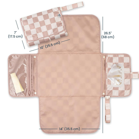 Tiny Twinkle Portable Diaper Changing Pad | Waterproof, Wipeable & Compact Baby Changing Pad for Travel | Smart Wipes