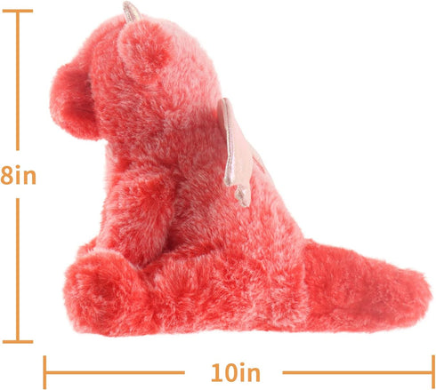 Apricot Lamb Toys Plush Red Plush Dragon Dinosaur Stuffed Animal Soft Cuddly Perfect for Child (Red Plush Dragon,8 Inches