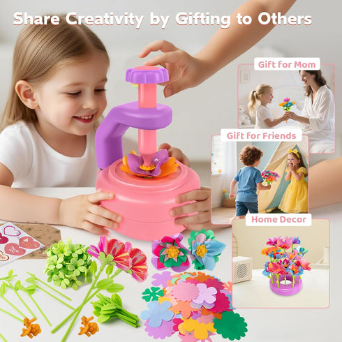 Cretargio Set, 3-12, 3 4 5 6 7 8 9 10+ Fabric Bouquet Toys Include Extra Accessories Arts and Crafts for Kids Ages DIY