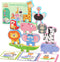 Zeoddler Montessori Toys for Toddlers, 10 Pack Wooden Animal Stacking Blocks, Sorting