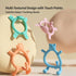 6M+, 1 Count Pigeon Silicone Animal-Shaped Baby Teether, Blue Cat, Multi-Textured Teething Relief Toys, Lightweight