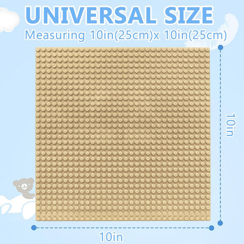 LABITITOUR 10"x10" Pack 6 of Classic Building Baseplates,Building Toy Base Boards to Build On, Brick Toy Builders Mat