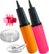 Hand Pump Balloon Inflator & Kit - 2 Hand Air Pumps for Balloons & Garland, Tie Tool, String & Tape for Birthday Party