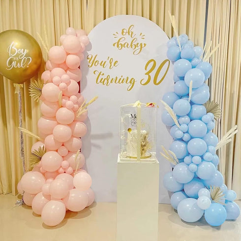 FOTIOMRG 110pcs 18 12 10 5 inch Pack Light Blue Balloon Garland Arch Kit, Light Blue Latex Balloons Different Sizes