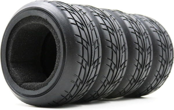 HOBBYSOUL 1/10 On Road Tires Arrows Soft Rubber Tyres, Height 65mm for Traxxas HSP Tamiya RC Cars