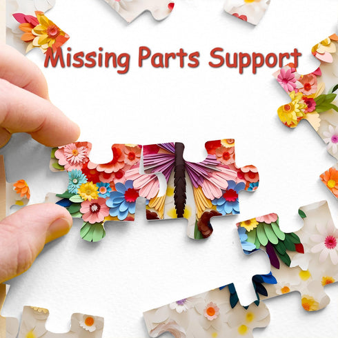 PPuzzling 1000 Butterfly Puzzles for Adults Pieces, Challenging Colorful Flower Butterflies Puzzles with Paper Art