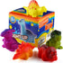 6 Packs Light-Up Floating Dinosaur Bath Toys Set for Baby Toddler, Great Water Bathtub Shower Pool Toy