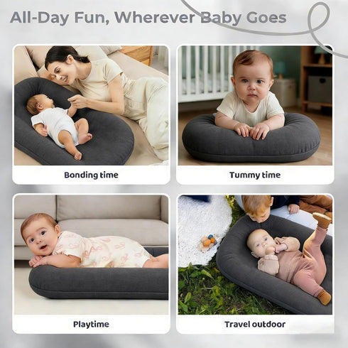 0-24 100% Cozy Baby Lounger Months Cotton-Snuggle Me Lounger,Soft & Breathable Baby Lounger for Newborn Play Mat,Infant