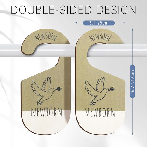 ITDYB Closet Set 8 Baby Dividers for Clothes Organizer - of Wooden Double-Sided Baby Clothes Size Dividers form Newborn