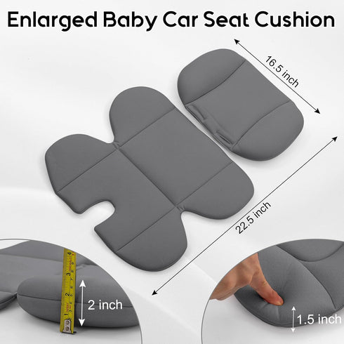 Thickened Carseat Head Support for Infant, Infant Car Seat Insert with Extra Headrest for Preemie to Newborn