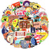 QTL Waterproof Vinyl Luggage Stickers for Easy Identification, 100Pcs Travel Stickers for Adults Kids