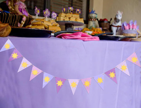 WAWOO Purple Sun Highchair Banner - Birthday Party Decor
