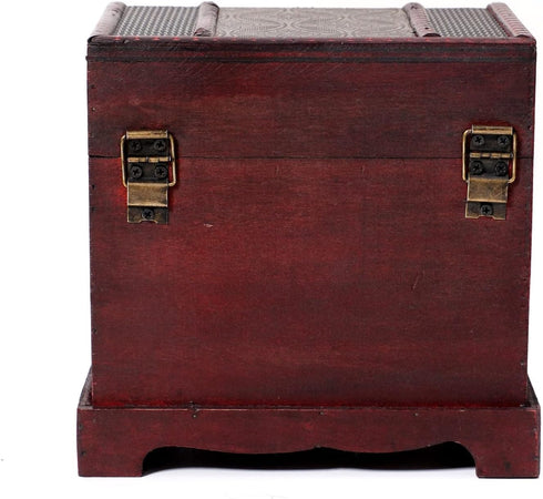 C2 Wooden Chest with Drawer - Collectible Fantasy Coins, Card Games, Dice Counter, and Jewelry Box