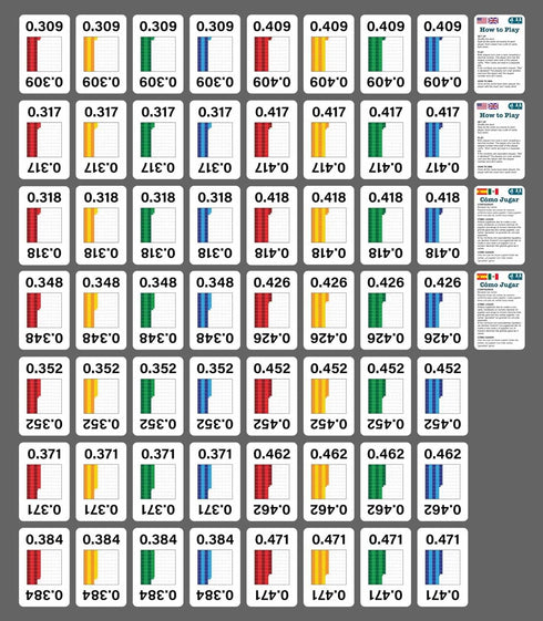 Decimal War Card Game - Read and Compare Decimal Numbers